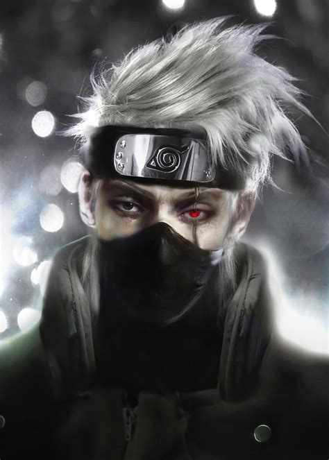 naruto kakashi fan art|realistic kakashi.